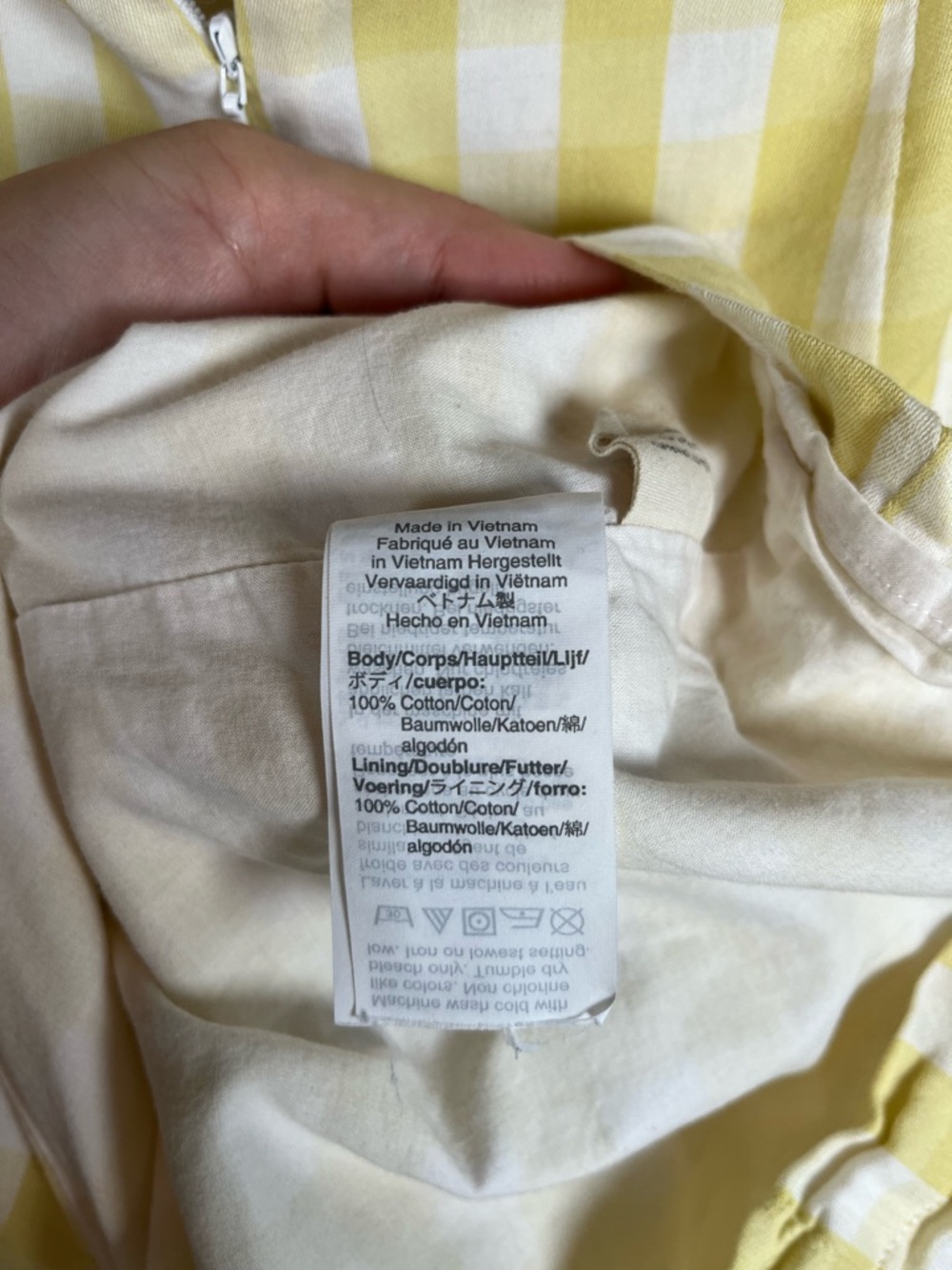 Madewell Sarong Midi Wrap Skirt Yellow & White Gingham Tie-Waist Women’s 6 - Picture 10 of 12